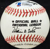 Dick Bartell Autographed Official NL Baseball New York Giants "Starting SS National League 7-6--33" Beckett BAS #V68025