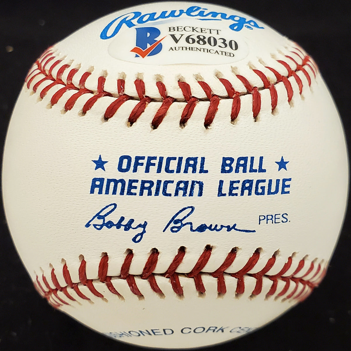 Leroy Wheat Autographed Official AL Baseball Philadelphia A's, Cleveland Indians Beckett BAS #V68030