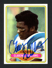 Clarence Williams Autographed 1980 Topps Rookie Card #237 San Diego Chargers Died 1994 SKU #160044