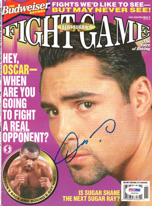 Oscar De La Hoya Autographed Fight Game Magazine Cover PSA/DNA #S42241