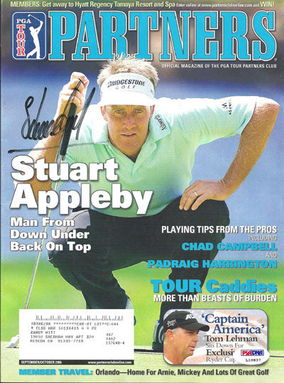 Stuart Appleby Autographed 2006 PGA Partners Magazine PSA/DNA #L10837