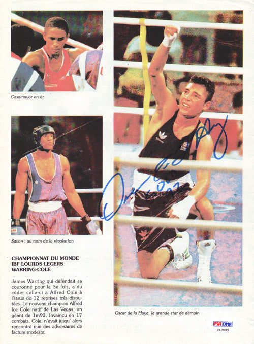 Oscar De La Hoya Autographed Magazine Page Photo PSA/DNA #S47099