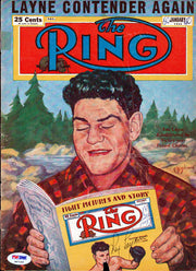 Rex Layne Autographed The Ring Magazine Cover PSA/DNA #S47145