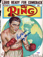 Joey Maxim Autographed The Ring Magazine Cover PSA/DNA #S47192