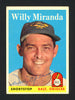 Willie Miranda Autographed 1958 Topps Card #179 Baltimore Orioles SKU #165405