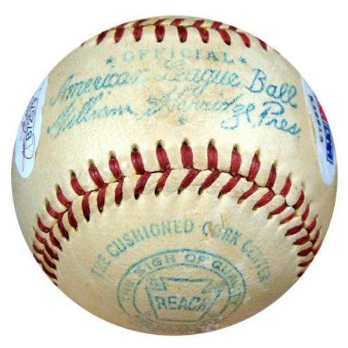 Joe DiMaggio Autographed Official AL Harridge Baseball New York Yankees 1940's Vintage Signature PSA/DNA #K39915