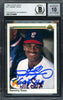 Sammy Sosa Autographed 1990 Upper Deck Rookie Card #17 Chicago White Sox Auto Grade Gem Mint 10 "609 HR" Beckett BAS Stock #192906