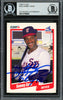 Sammy Sosa Autographed 1990 Fleer Rookie Card #548 Chicago White Sox "609 HR" Beckett BAS #12749882