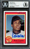 Rod Carew Autographed 1987 Topps Nestle Card #12 Minnesota Twins Beckett BAS #12753924