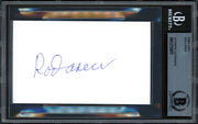 Rod Carew Autographed 3x5 Index Card Minnesota Twins, California Angels Beckett BAS Stock #193463