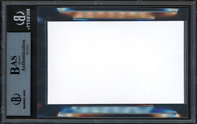 Rod Carew Autographed 3x5 Index Card Minnesota Twins, California Angels Beckett BAS Stock #193463