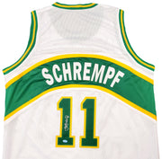 Seattle Supersonics Detlef Schrempf Autographed White Jersey MCS Holo Stock #202422