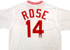 Cincinnati Reds Pete Rose Autographed White Jersey JSA Stock #202353
