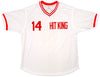 Cincinnati Reds Pete Rose Autographed White Jersey JSA Stock #202353