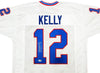 Buffalo Bills Jim Kelly Autographed White Jersey Beckett BAS QR Stock #202979