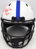 Lawrence Taylor & Saquon Barkley Autographed New York Giants Lunar Eclipse White Full Size Replica Speed Helmet "NFL ROY" Beckett BAS QR Stock #202989