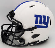 Lawrence Taylor & Saquon Barkley Autographed New York Giants Lunar Eclipse White Full Size Authentic Speed Helmet "NFL ROY" Beckett BAS QR Stock #202990