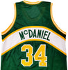Seattle Supersonics Xavier McDaniel Autographed Green Jersey MCS Holo Stock #202418