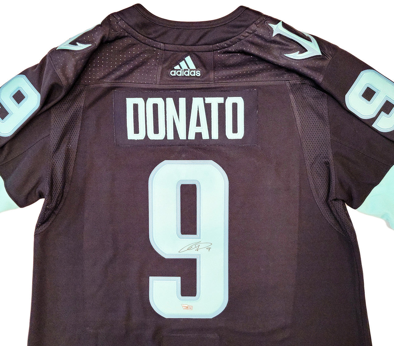 Seattle Kraken Ryan Donato Autographed Blue Adidas Jersey Size 54 Inaugural Season Patch Fanatics Holo Stock #202595