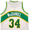 Seattle Supersonics Xavier McDaniel Autographed White Jersey MCS Holo Stock #202420