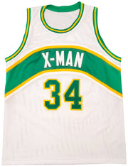 Seattle Supersonics Xavier McDaniel Autographed White Jersey MCS Holo Stock #202420