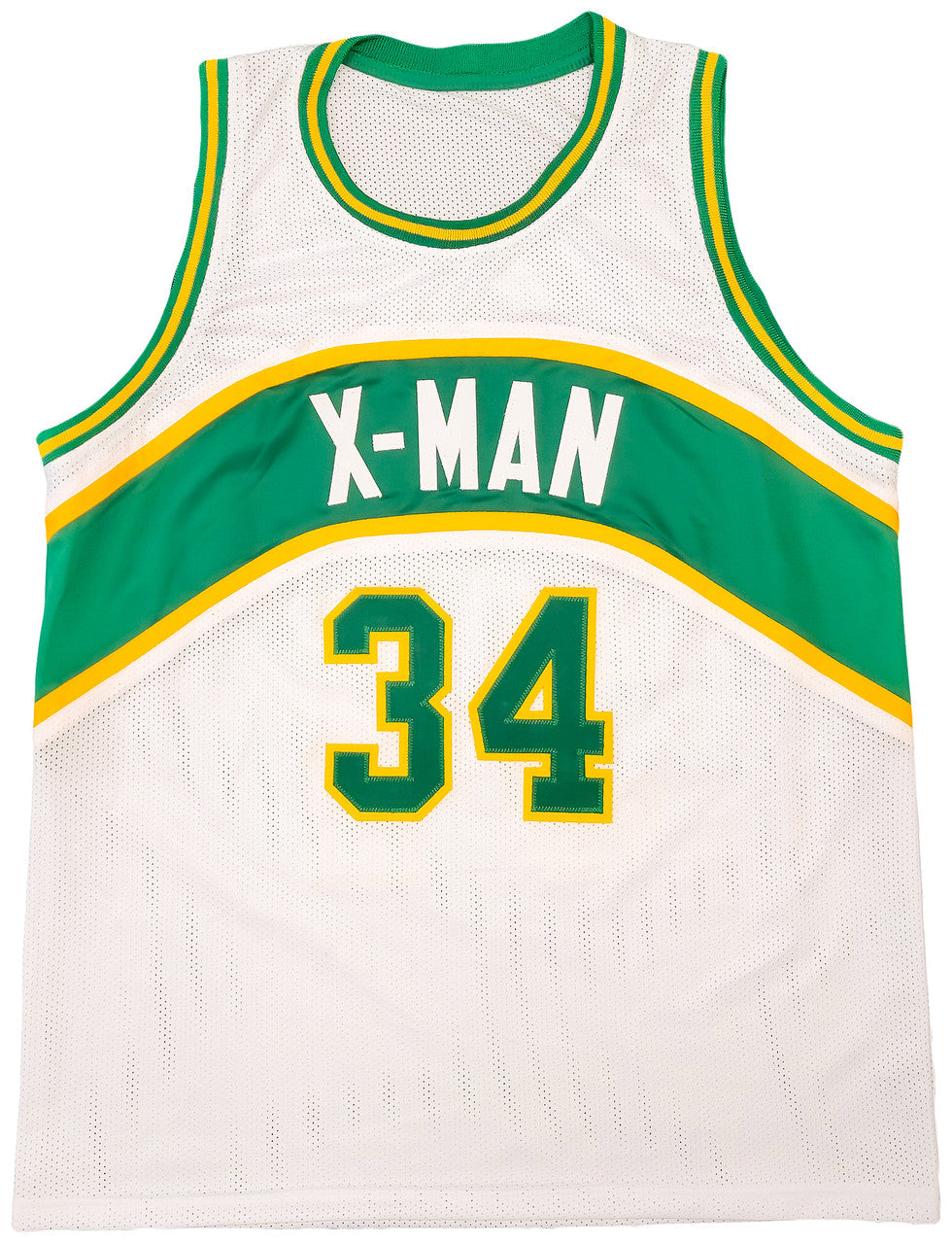 Seattle Supersonics Xavier McDaniel Autographed White Jersey MCS Holo Stock #202420