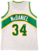 Seattle Supersonics Xavier McDaniel Autographed White Jersey "X-Man" MCS Holo Stock #202419