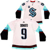 Seattle Kraken Ryan Donato Autographed White Adidas Jersey Size 54 "1st Kraken Goal" Inaugural Season Patch Fanatics Holo Stock #202596