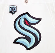 Seattle Kraken Ryan Donato Autographed White Adidas Jersey Size 54 "1st Kraken Goal" Inaugural Season Patch Fanatics Holo Stock #202596