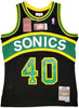 Seattle Supersonics Shawn Kemp Autographed Black Authentic Mitchell & Ness Hardwood Classics Swingman Jersey Size M Signed On Front "Reign Man" MCS Holo Stock #203433