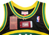 Seattle Supersonics Shawn Kemp Autographed Black Authentic Mitchell & Ness Hardwood Classics Swingman Jersey Size M Signed On Front "Reign Man" MCS Holo Stock #203433