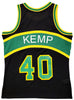 Seattle Supersonics Shawn Kemp Autographed Black Authentic Mitchell & Ness Hardwood Classics Swingman Jersey Size M Signed On Front "Reign Man" MCS Holo Stock #203433