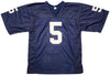 Penn State Nittany Lions Jahan Dotson Autographed Blue Jersey Beckett BAS Stock #203016