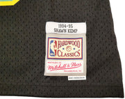 Seattle Supersonics Shawn Kemp Autographed Black Authentic Mitchell & Ness Hardwood Classics Swingman Jersey Size L "Reign Man" MCS Holo Stock #203430