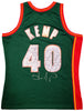 Seattle Supersonics Shawn Kemp Autographed Green Authentic Mitchell & Ness Hardwood Classics Swingman Jersey NBA Top 75 Size L MCS Holo Stock #203426