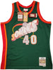Seattle Supersonics Shawn Kemp Autographed Green Authentic Mitchell & Ness Hardwood Classics Swingman Jersey NBA Top 75 Size L MCS Holo Stock #203426