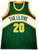 Seattle Supersonics Gary Payton Autographed Green Jersey Beckett BAS QR Stock #203421