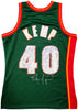 Seattle Supersonics Shawn Kemp Autographed Green Authentic Mitchell & Ness Hardwood Classics Swingman Jersey NBA Top 75 Size M MCS Holo Stock #203425