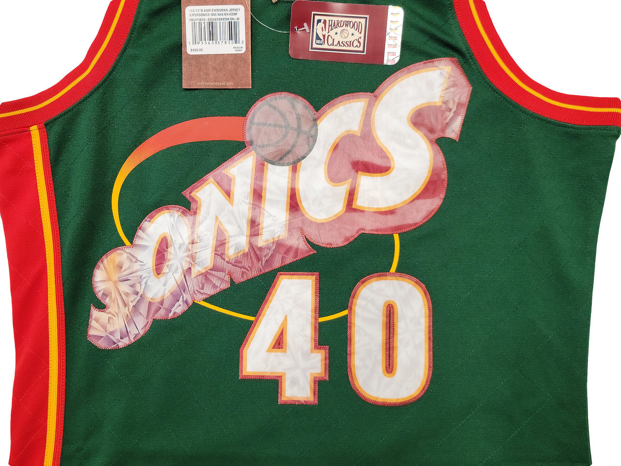 Seattle Supersonics Shawn Kemp Autographed Green Authentic Mitchell & Ness Hardwood Classics Swingman Jersey NBA Top 75 Size M MCS Holo Stock #203425