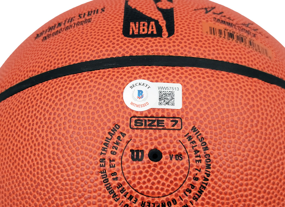 Gary Payton Autographed Authentic Indoor Outdoor Basketball Seattle Supersonics MCS Holo & Beckett BAS QR Stock #203419