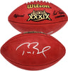 Tom Brady Autographed Official NFL Leather SB XXXIX Logo Football New England Patriots Fanatics Holo Stock #202895