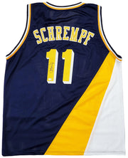 Indiana Pacers Detlef Schrempf Autographed Blue Jersey MCS Holo Stock #202425