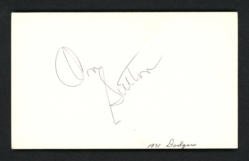 Don Sutton Autographed 3x5 Index Card Los Angeles Dodgers SKU #158262