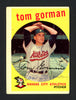 Tom Gorman Autographed 1959 Topps Card #449 Kansas City A's SKU #164384