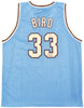 Indiana State Sycamores Larry Bird Autographed Baby Blue Jersey Beckett BAS Stock #203449