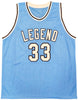 Indiana State Sycamores Larry Bird Autographed Baby Blue Jersey Beckett BAS Stock #203449