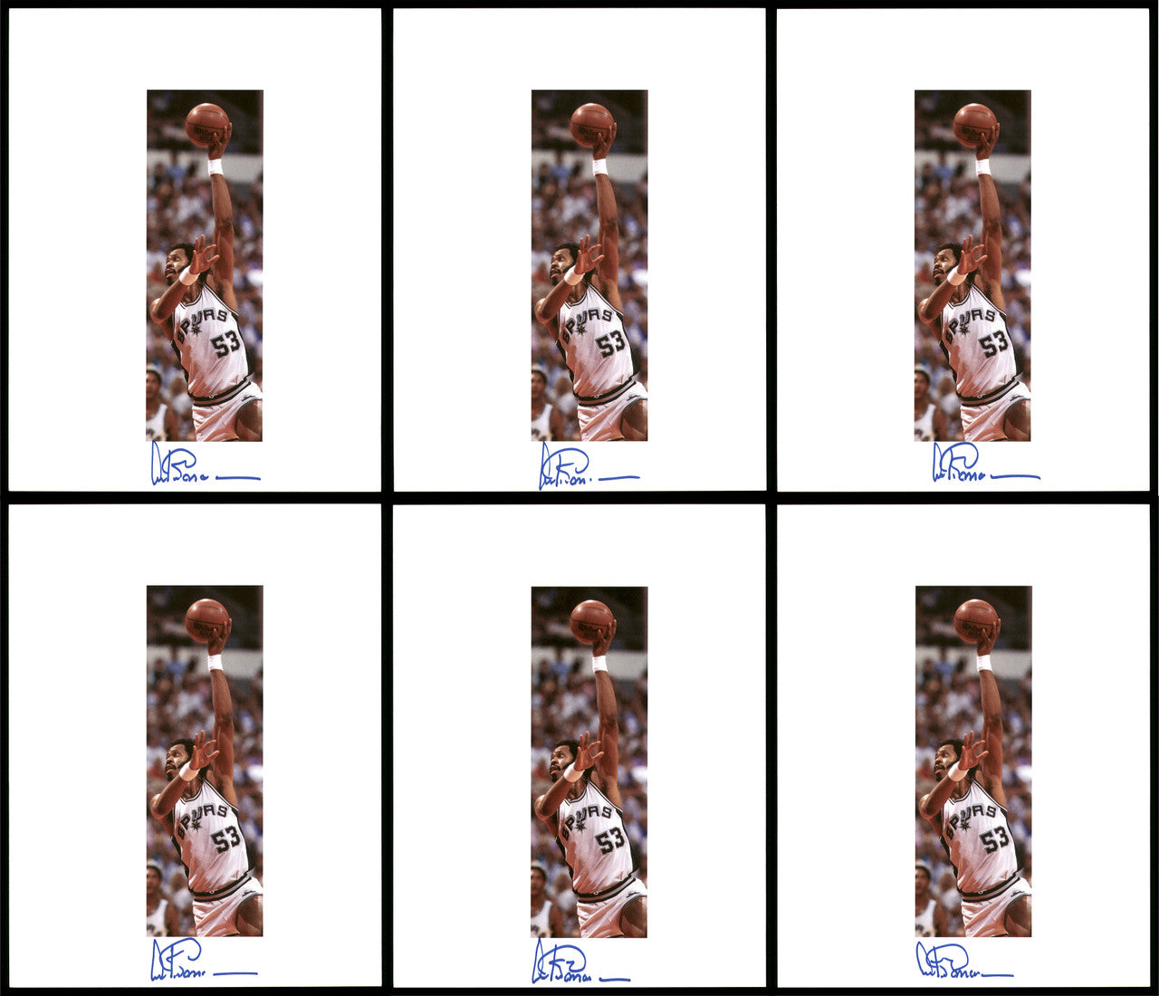 Artis Gilmore Autographed 8.5x11 Photo 12 Count Lot San Antonio Spurs SKU #194008