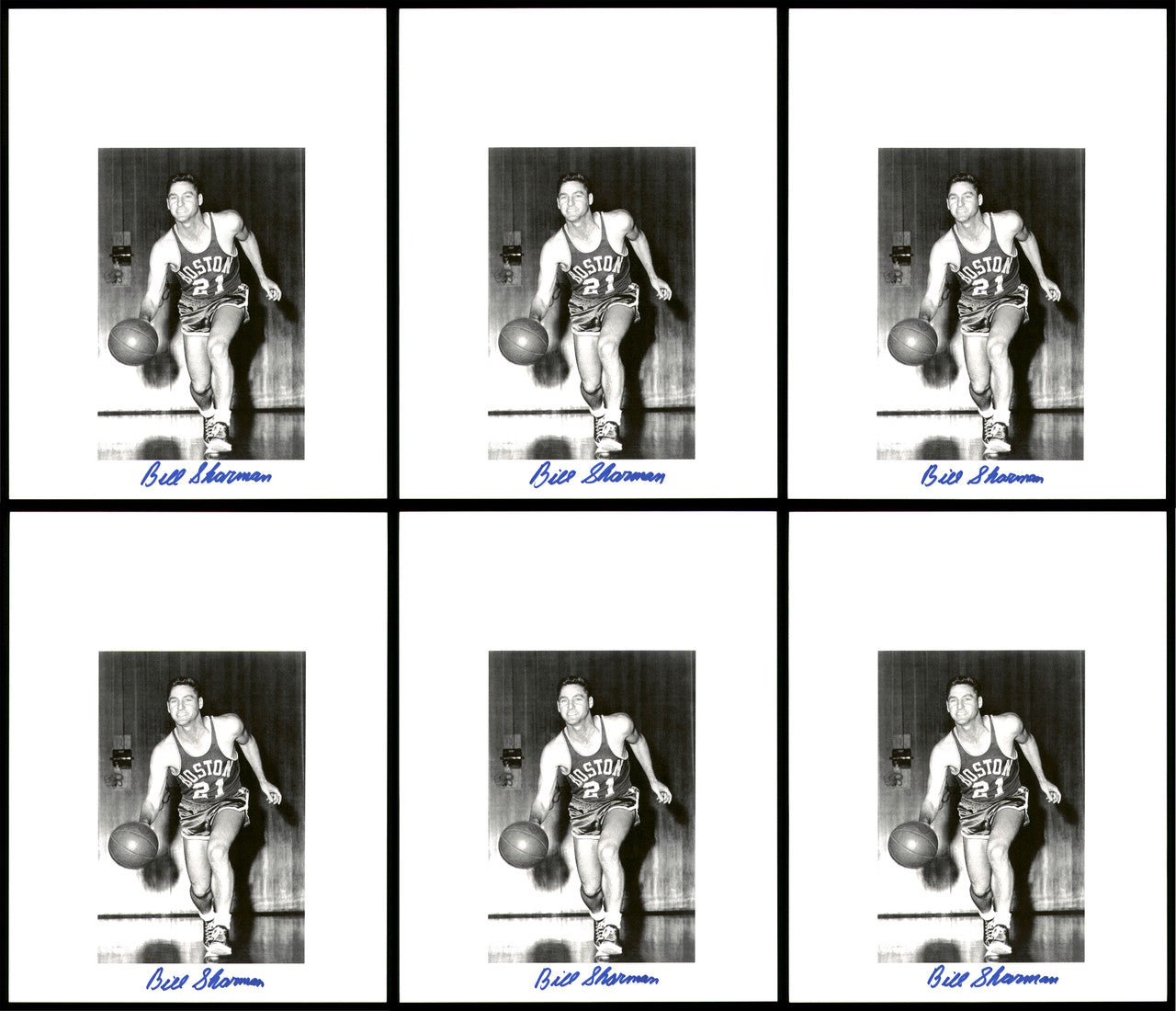Bill Sharman Autographed 8.5x11 Photo 12 Count Lot Boston Celtics SKU #194009