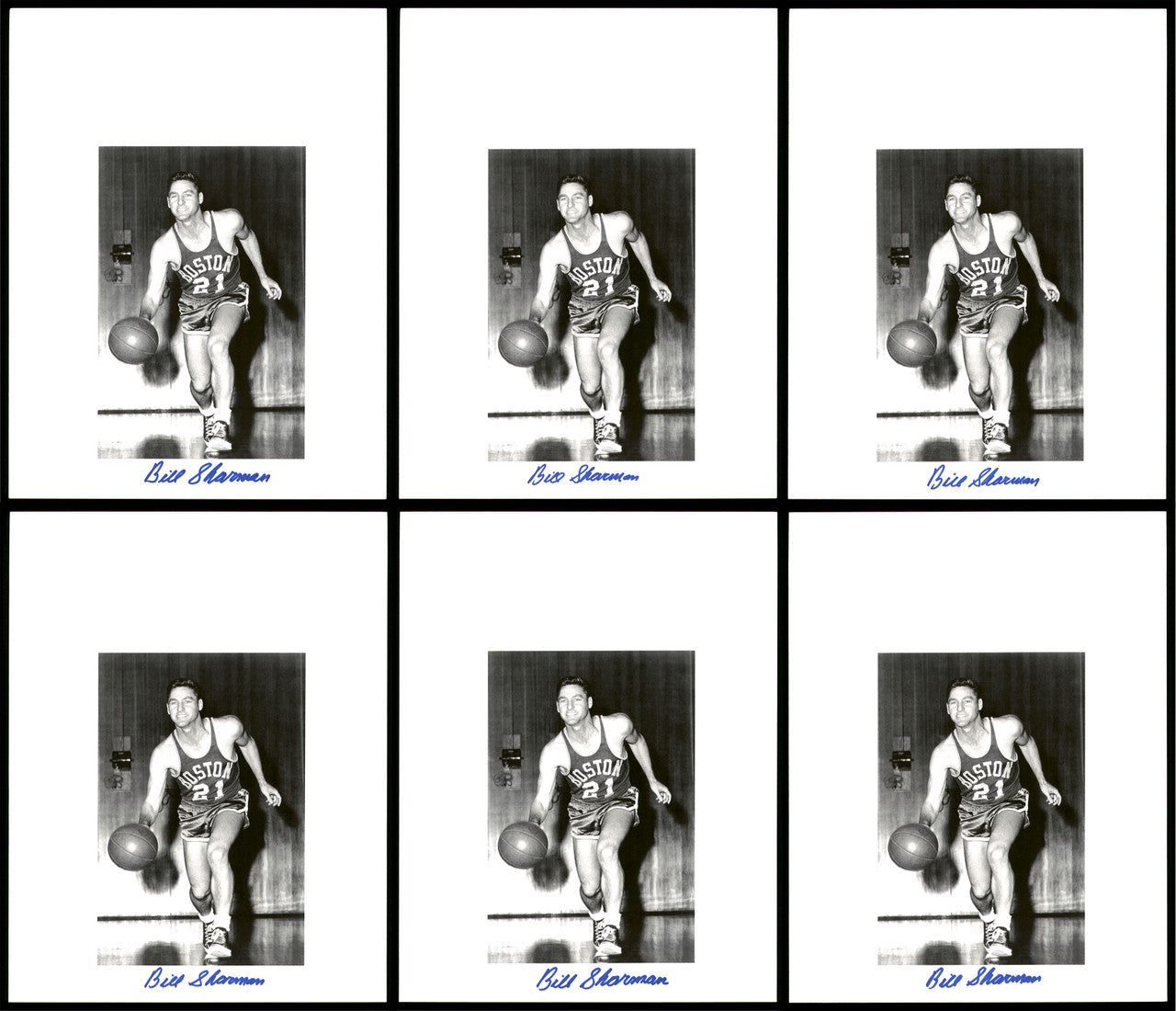Bill Sharman Autographed 8.5x11 Photo 12 Count Lot Boston Celtics SKU #194009
