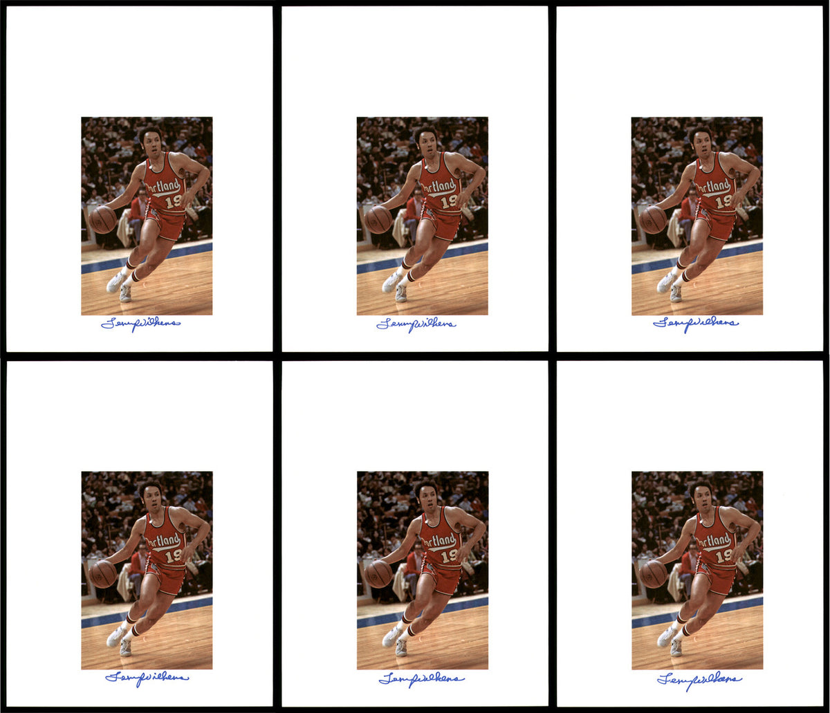 Lenny Wilkens Autographed 8.5x11 Photo 12 Count Lot Portland Blazers SKU #194011